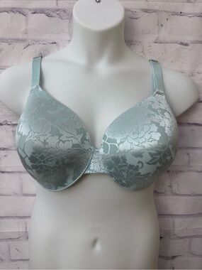 Soma Bra Size 38DDD Blue Vanishing Back Full Coverage lace Underwire Neglige